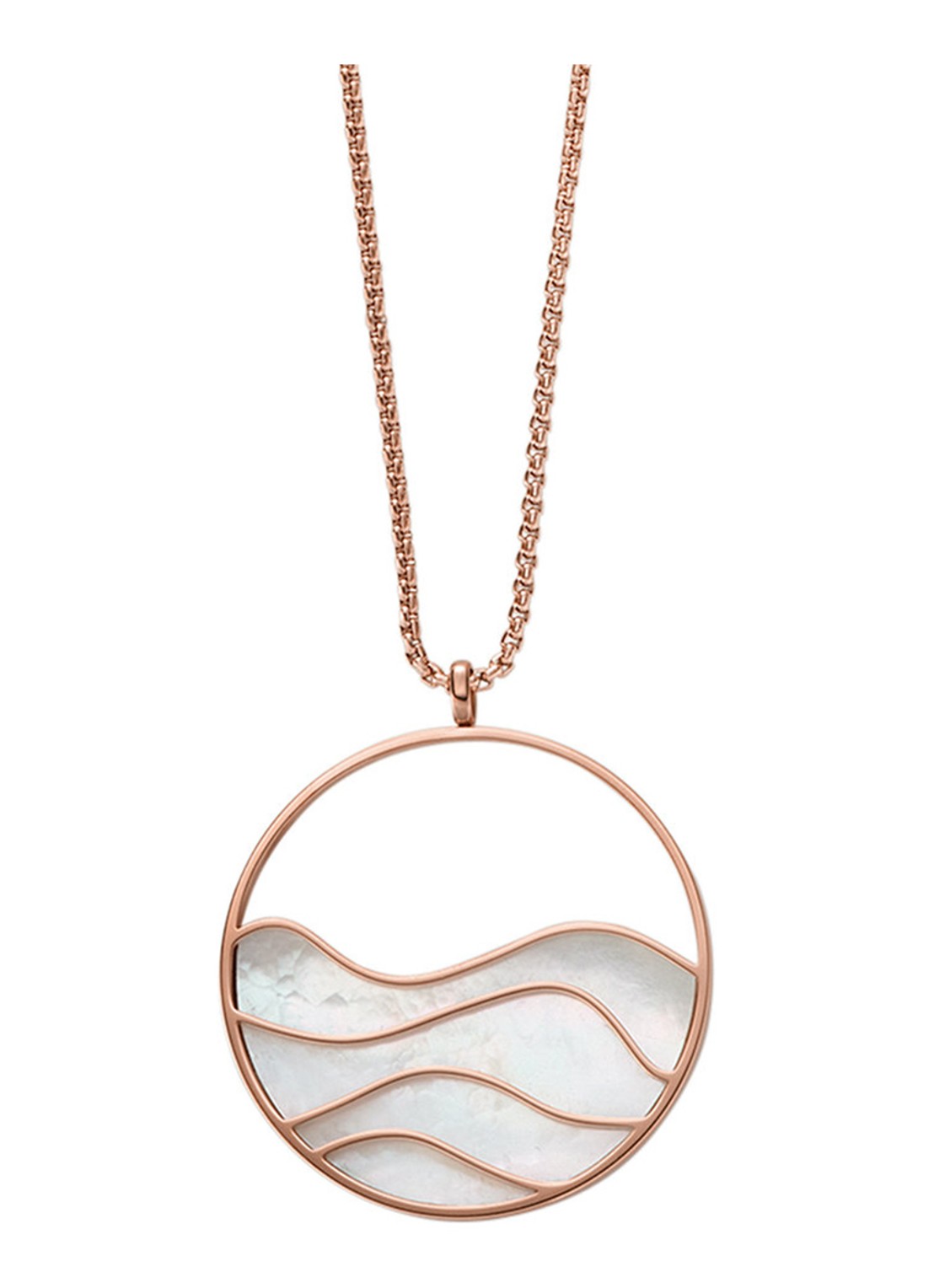 Agnethe ketting met hanger SKJ1539791 - voorkant roségoud