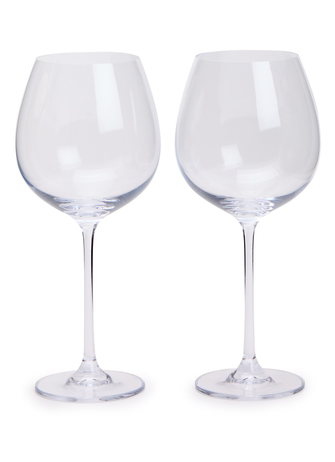Åhléns Belle rode wijnglas 66 cl set van 2 - voorkant transparant