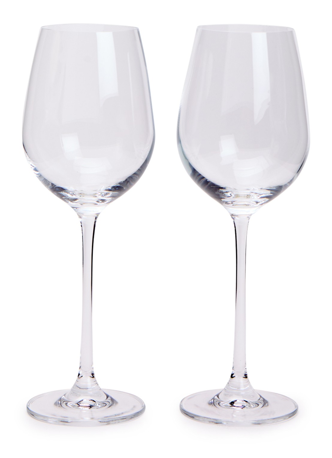 Åhléns Belle witte wijnglas 40 cl set van 2 - voorkant 2 transparant