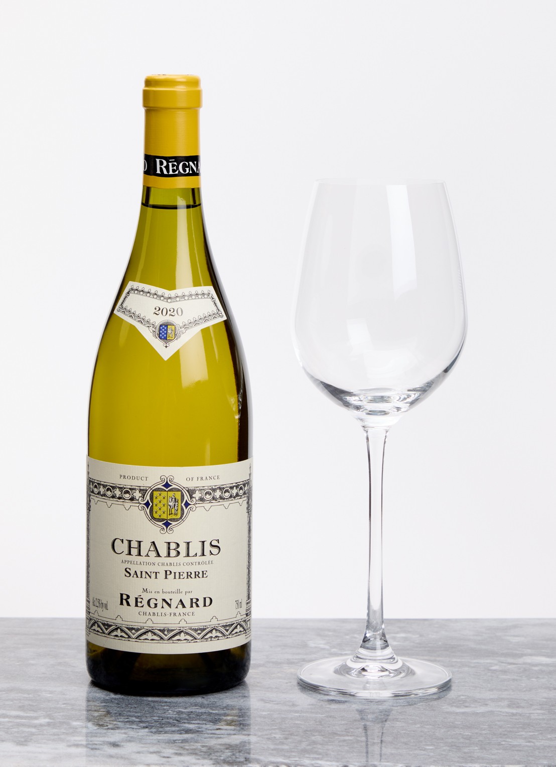 Åhléns Belle witte wijnglas 40 cl set van 2 - voorkant 3 transparant