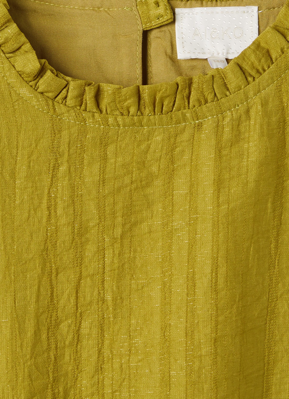 AI&KO Alika tuniek met structuur - detail mosgroen