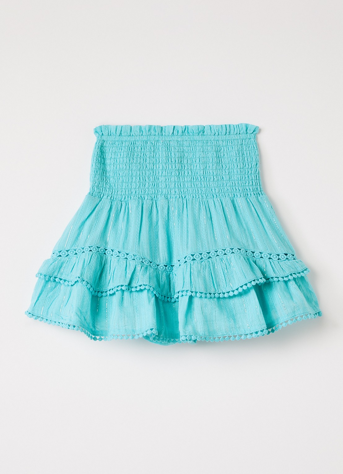 AI&KO Billi rok met lurex - voorkant 3 turquoise