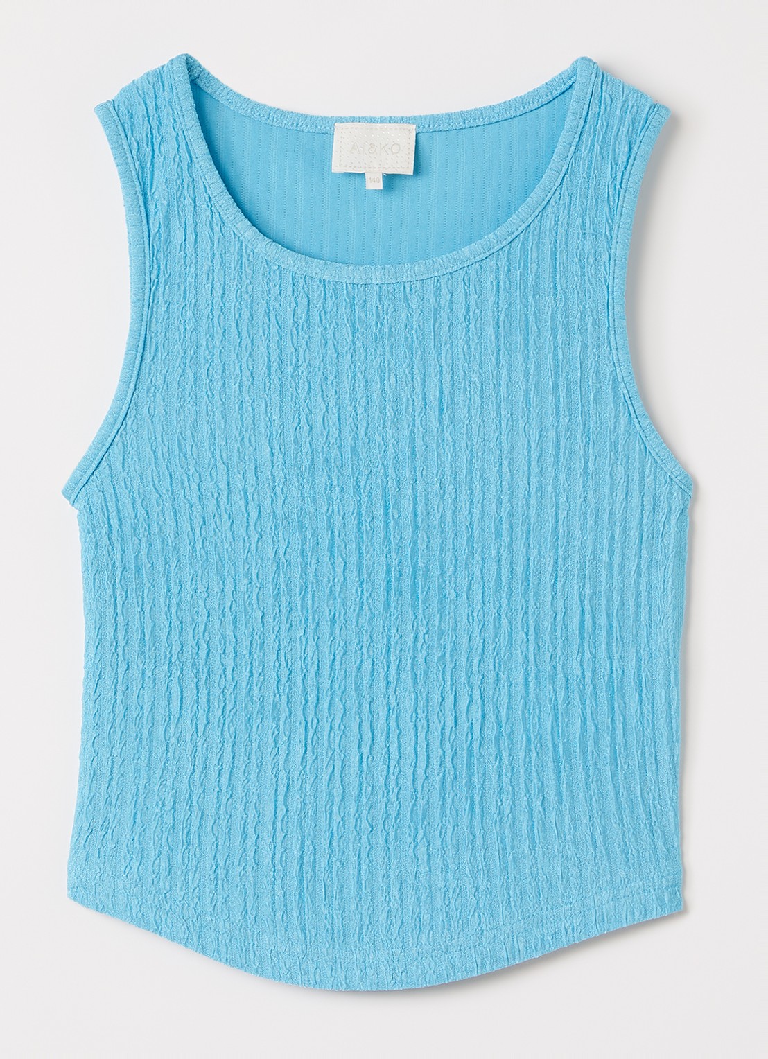 AI&KO Daira tanktop met structuur - voorkant blauw