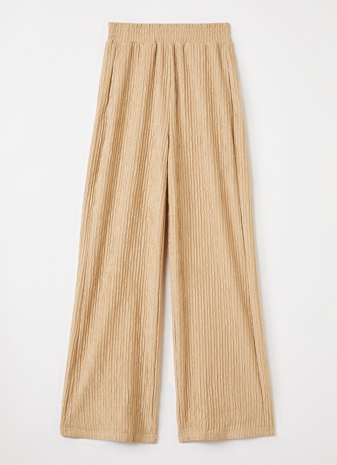 AI&KO Ramona flared fit broek - voorkant 2 camel