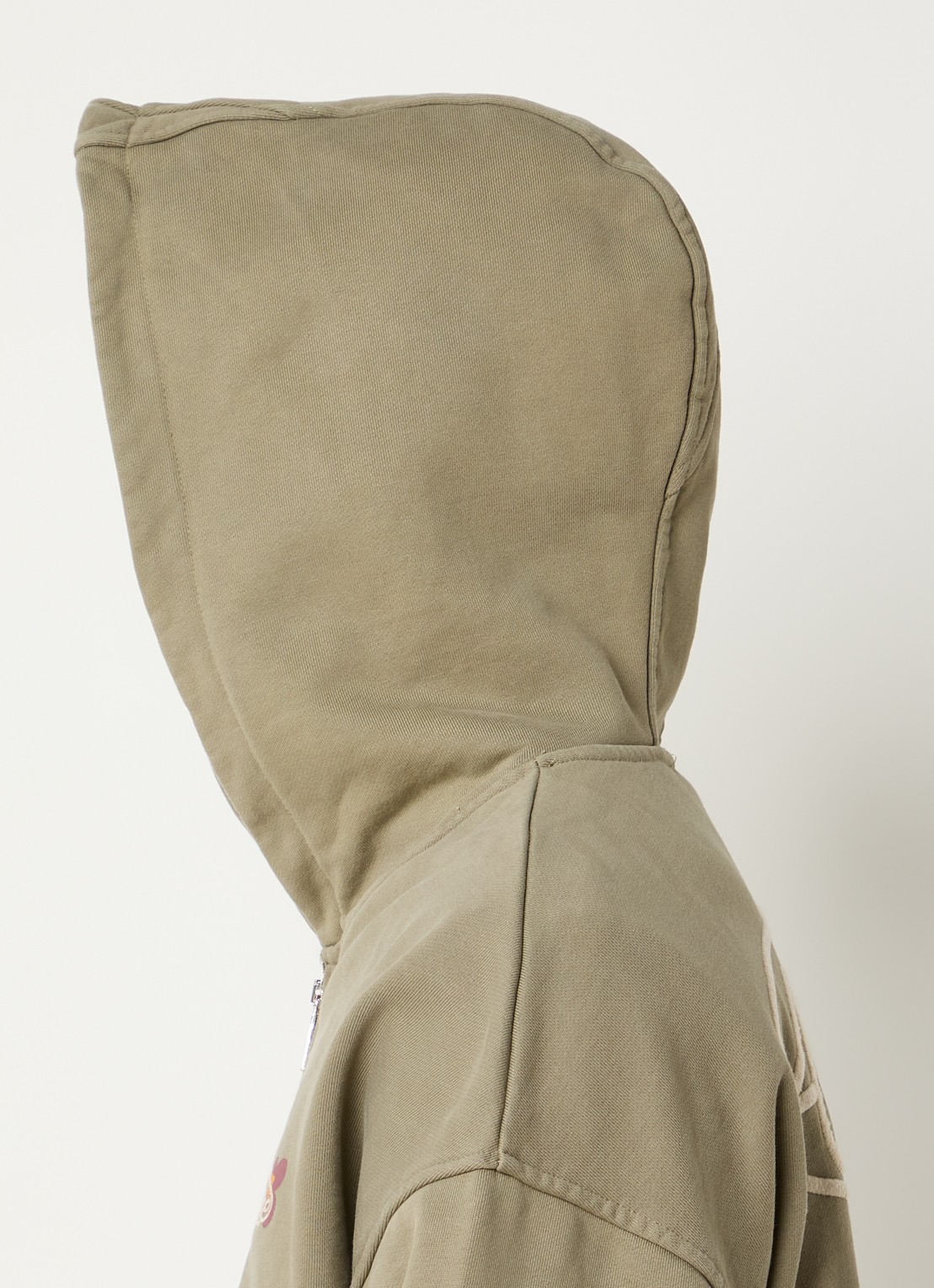 Aiche Sweatvest met steekzakken - detail 4 legergroen