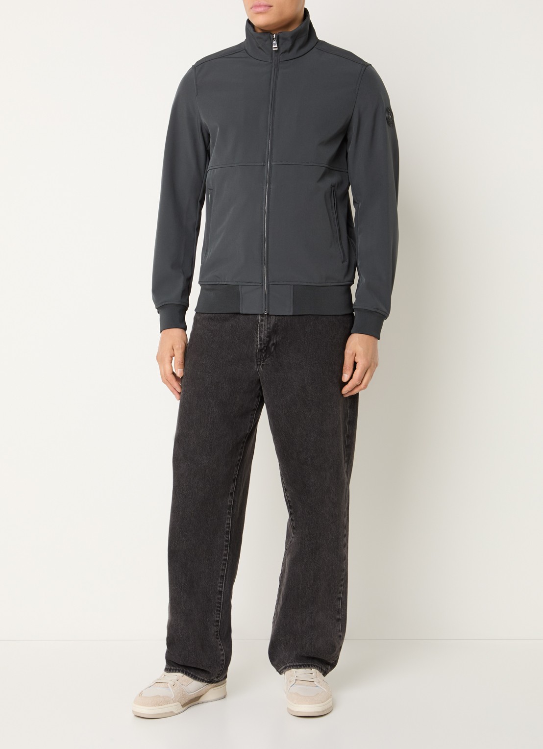 Airforce Aero softshell jack met ritszakken - voorkant 4 antraciet