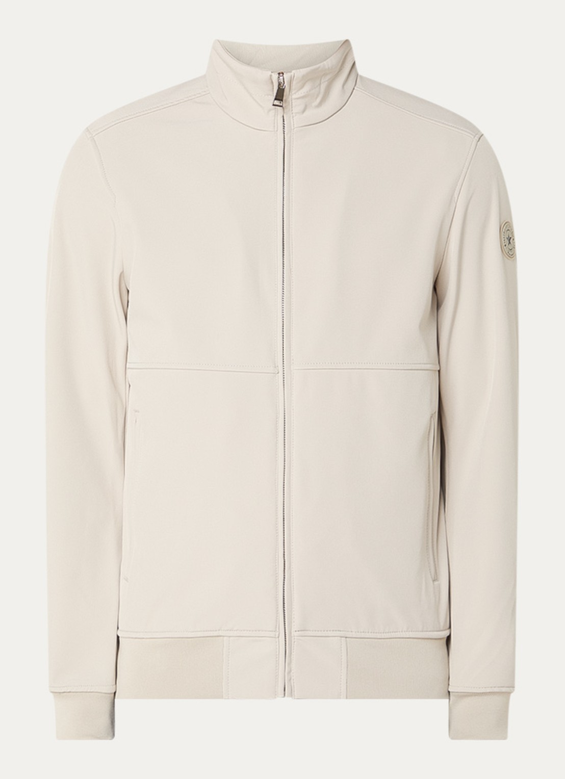 Airforce Aero softshell jack met ritszakken - voorkant beige