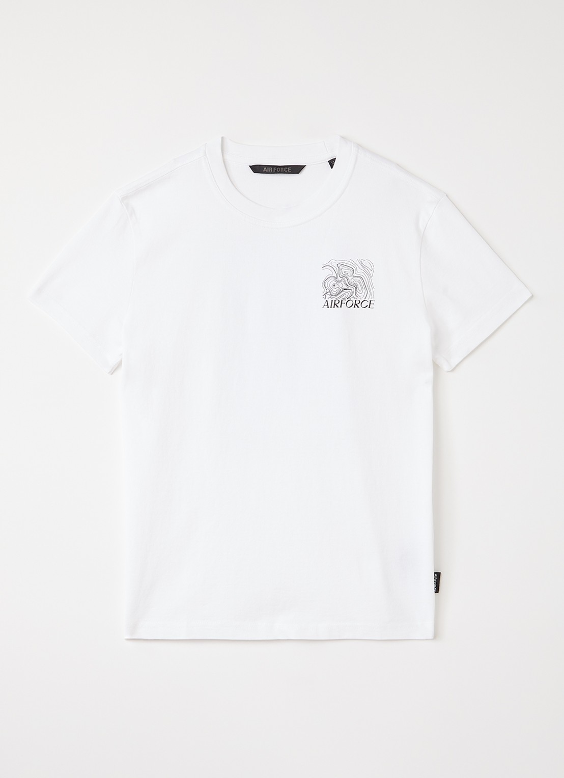 Airforce Altitude T-shirt met logo- en backprint - voorkant 3 wit