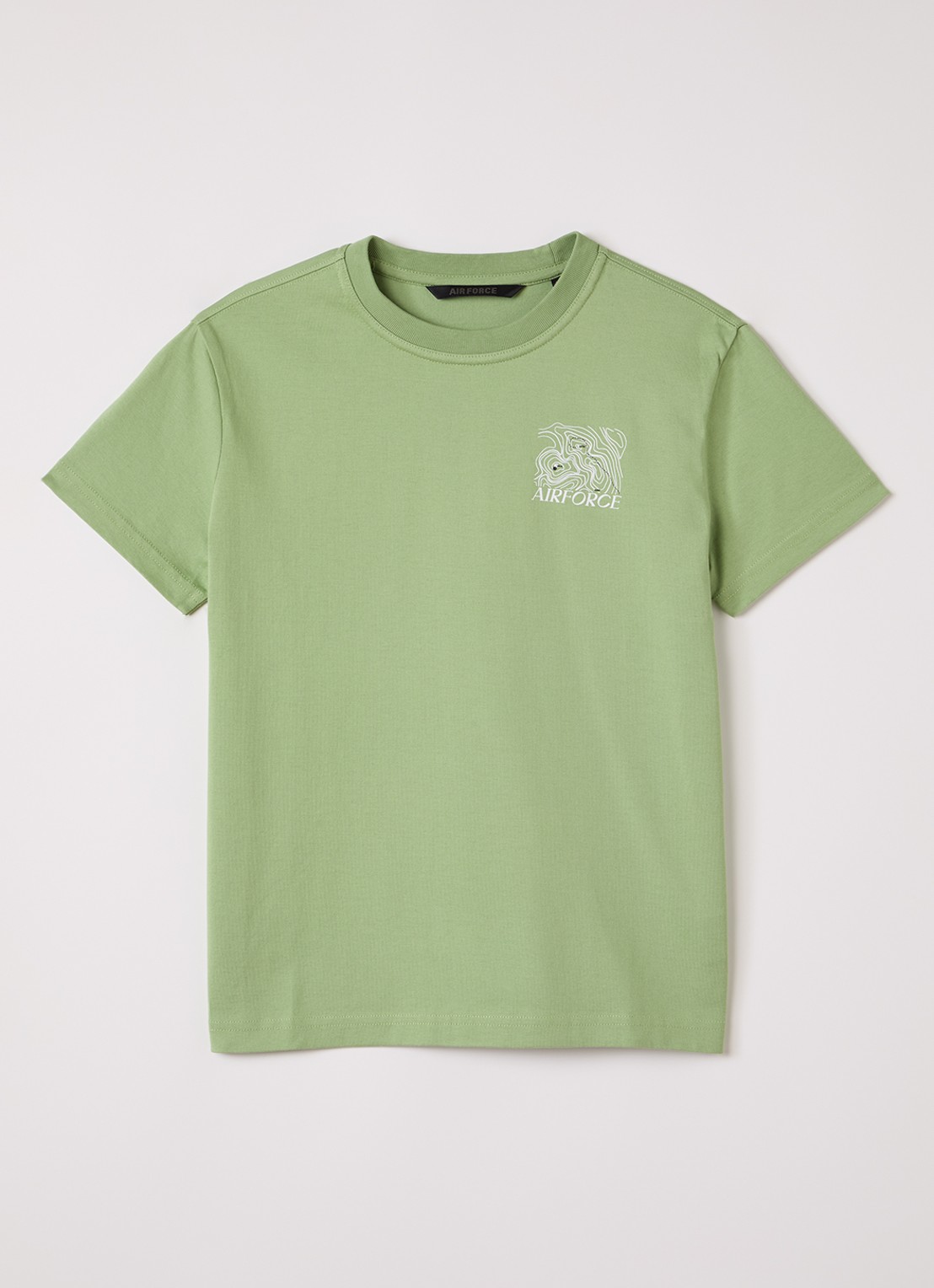 Airforce Altitude T-shirt met logo- en backprint - voorkant 3 lichtgroen