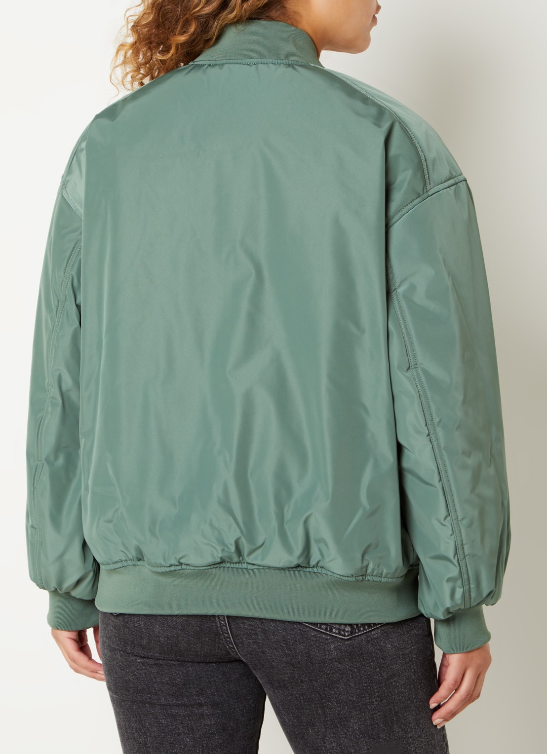 Airforce Bobby bomberjack met logo - achterkant 4 legergroen