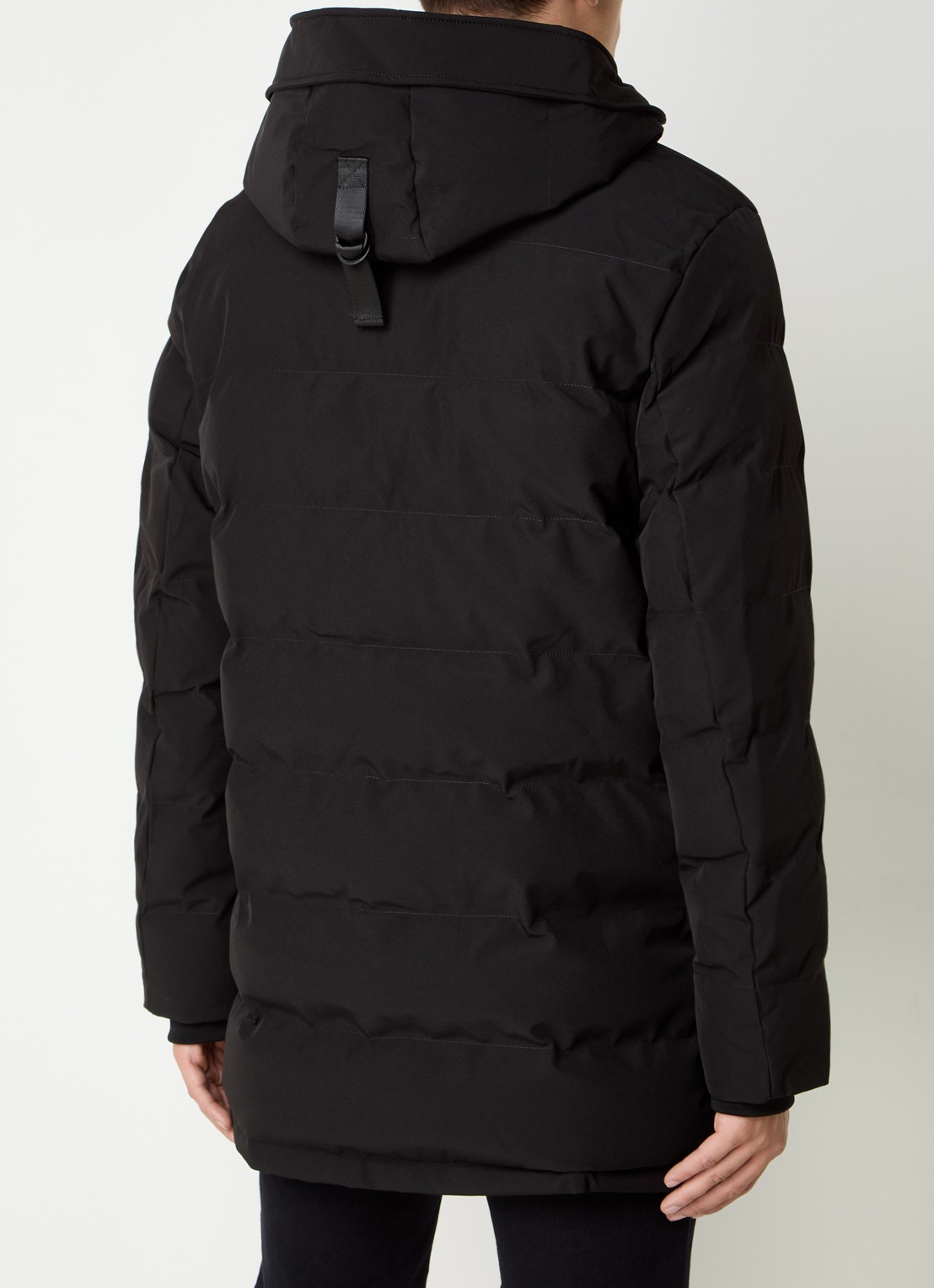 Airforce Chuck gewatteerde parka met capuchon en ritszakken - achterkant 4 zwart