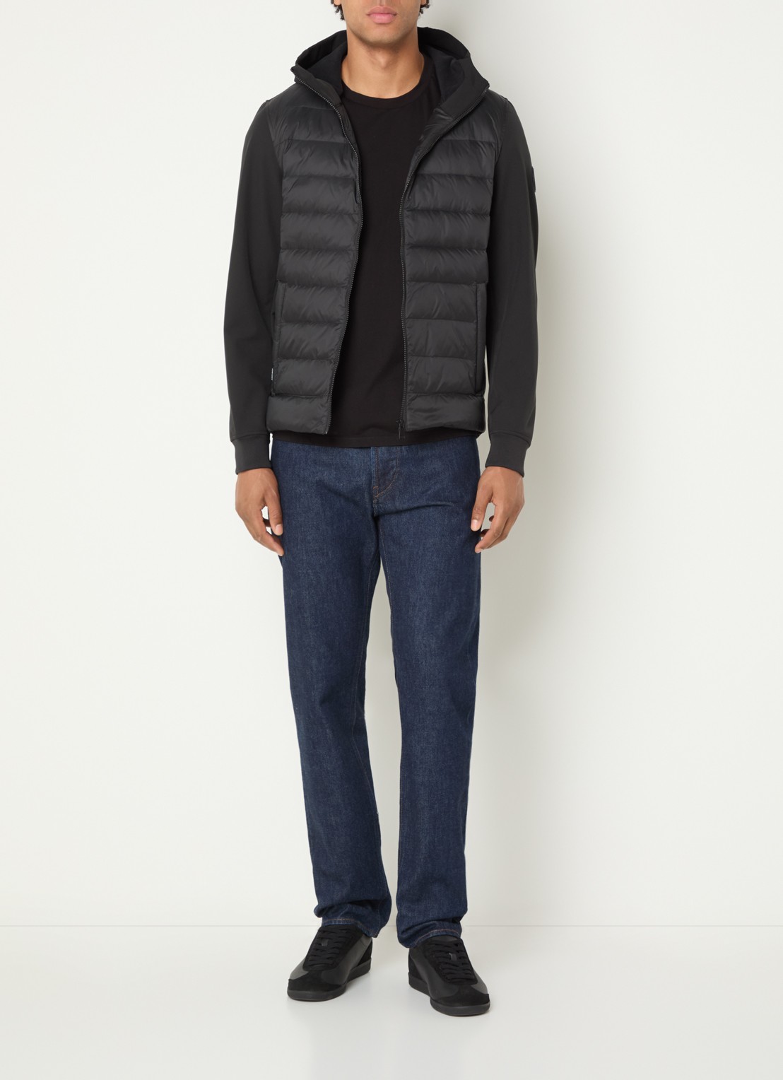 Airforce Cove gewatteerd windjack - voorkant 2 zwart