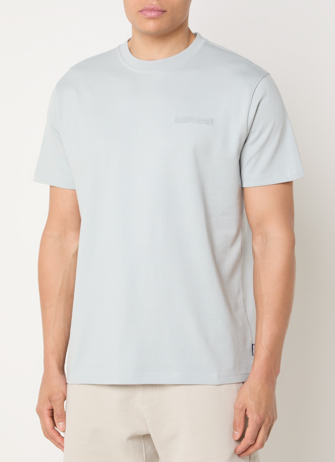 Airforce Dipilopia T-shirt met logoborduring - achterkant 4 lichtblauw