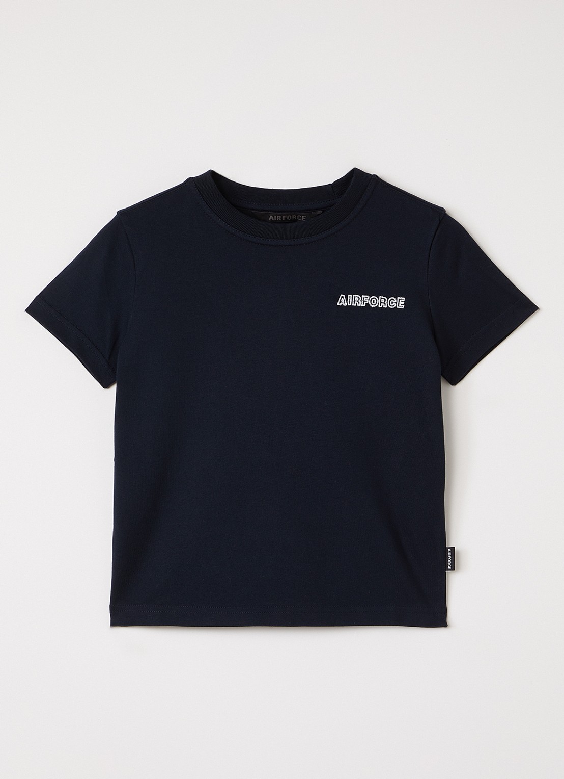 Airforce Diplopia T-shirt met logo- en backprint - voorkant zwart