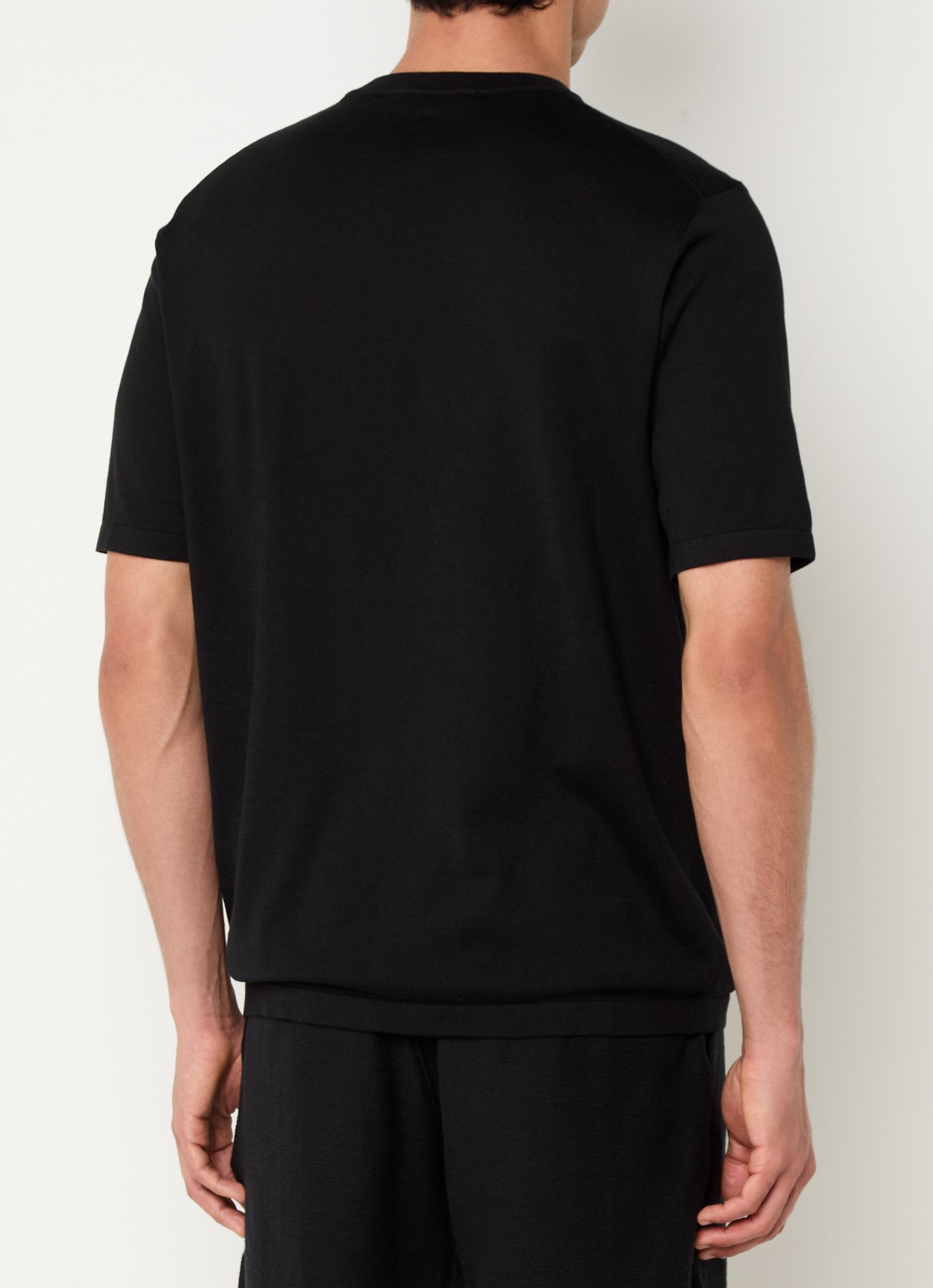 Airforce Fijngebreid T-shirt  - achterkant zwart