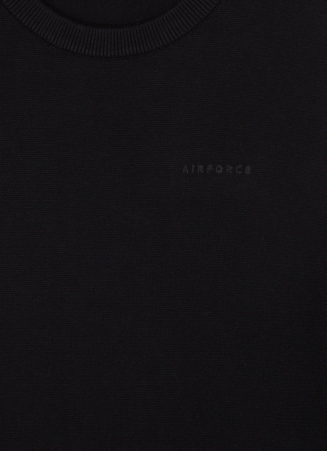 Airforce Fijngebreide pullover van  katoen - detail zwart