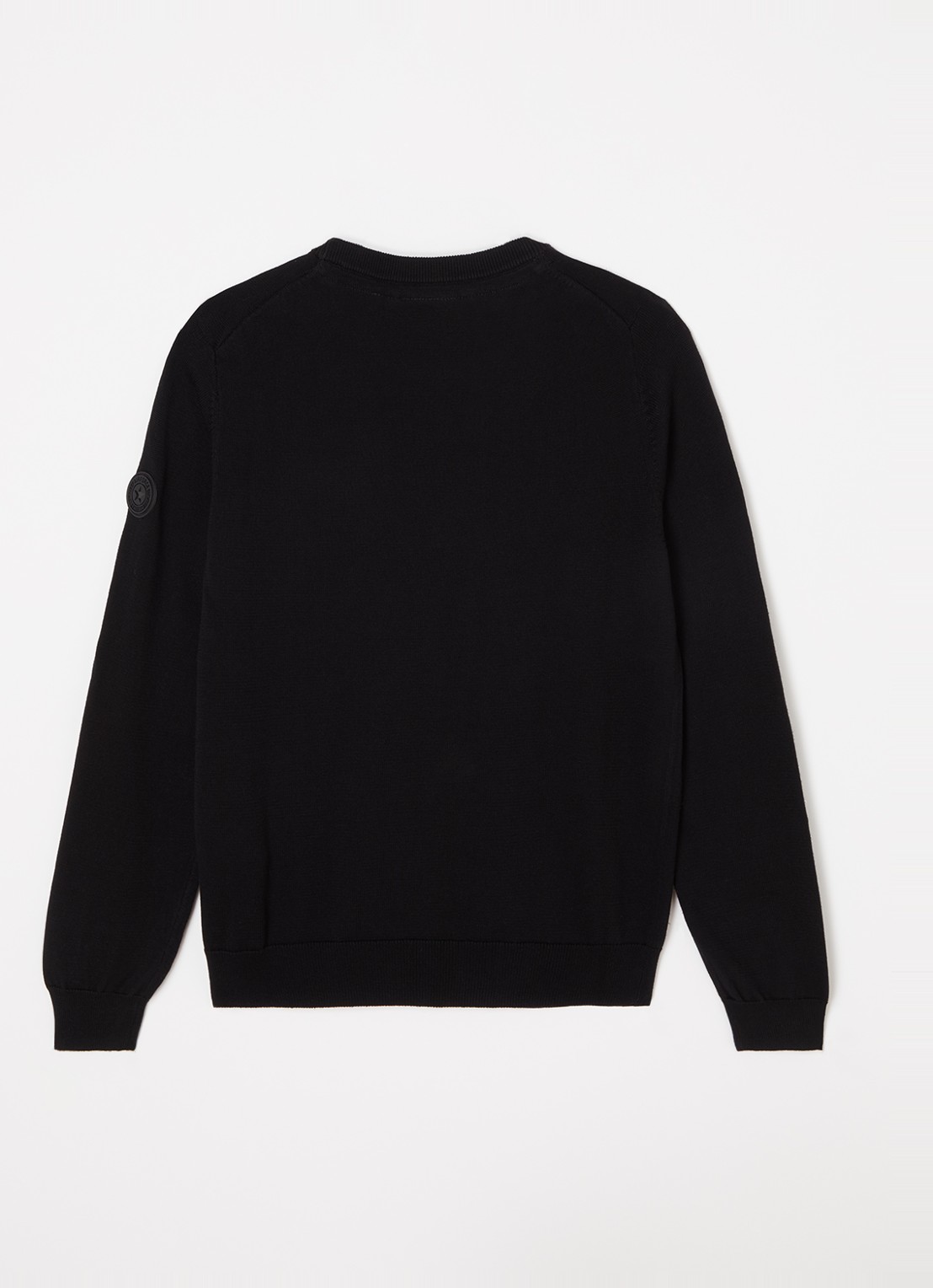 Airforce Fijngebreide pullover van  katoen - voorkant 3 zwart