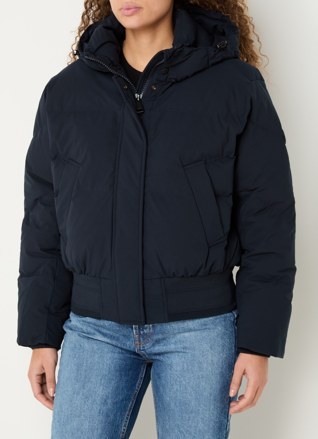 Airforce Gewatteerd bomberjack met afneembare capuchon - detail 4 donkerblauw