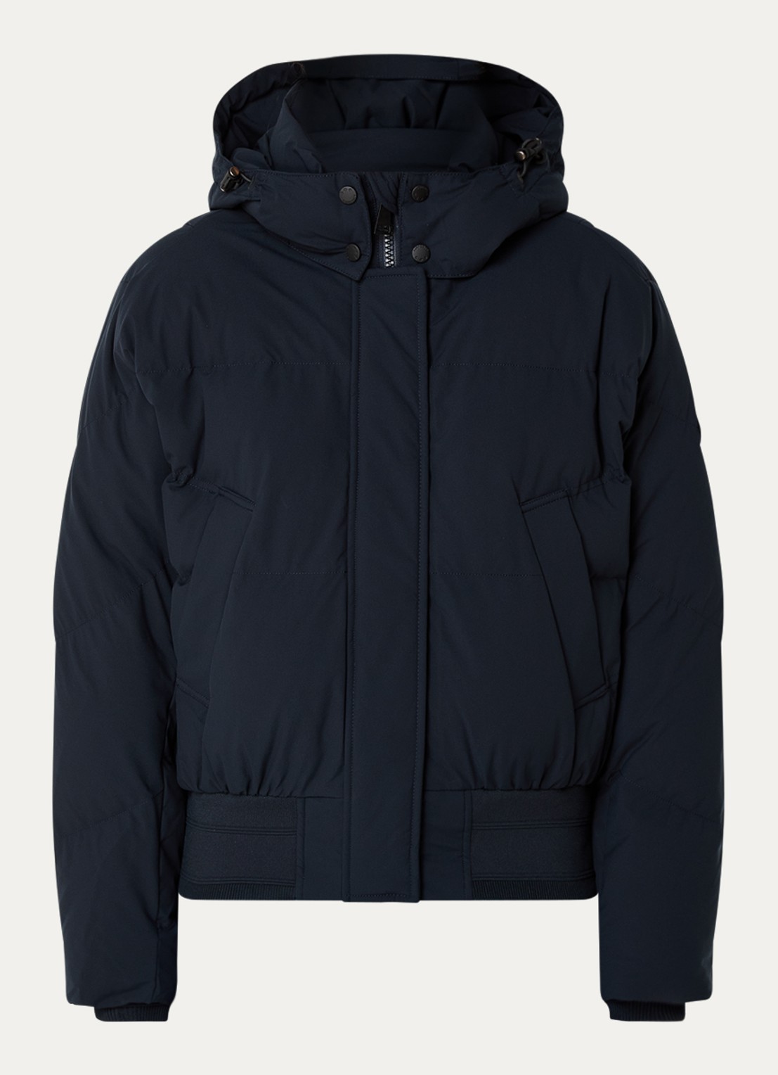 Airforce Gewatteerd bomberjack met afneembare capuchon - voorkant 2 donkerblauw