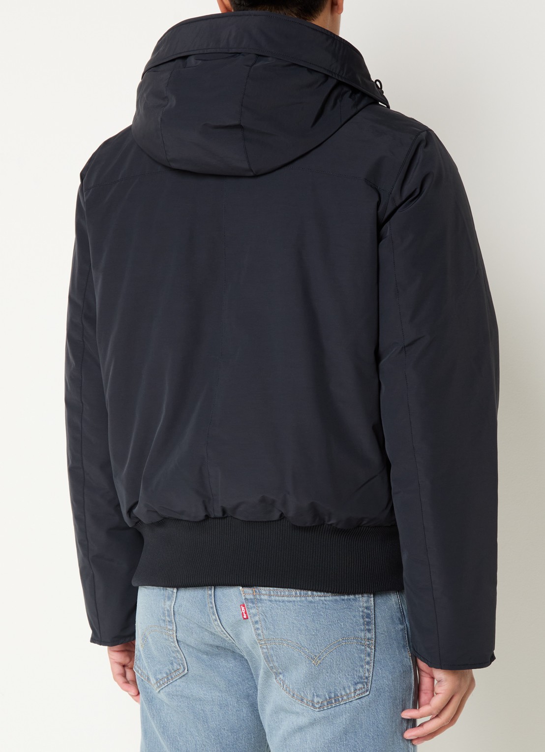 Airforce Gewatteerd jack met capuchon en ritszakken - achterkant 4 donkerblauw
