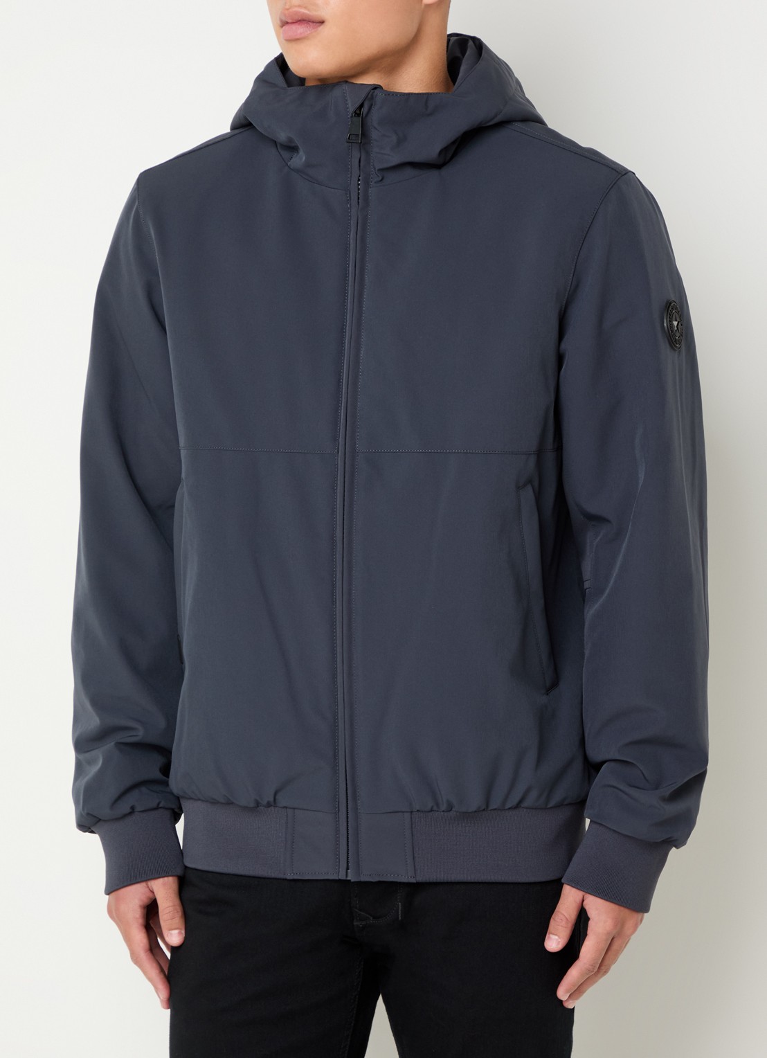 Airforce Gewatteerde bomberjack met capuchon  - detail 3 donkerblauw