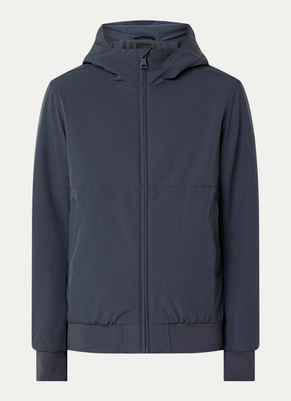 Airforce Gewatteerde bomberjack met capuchon  - voorkant donkerblauw