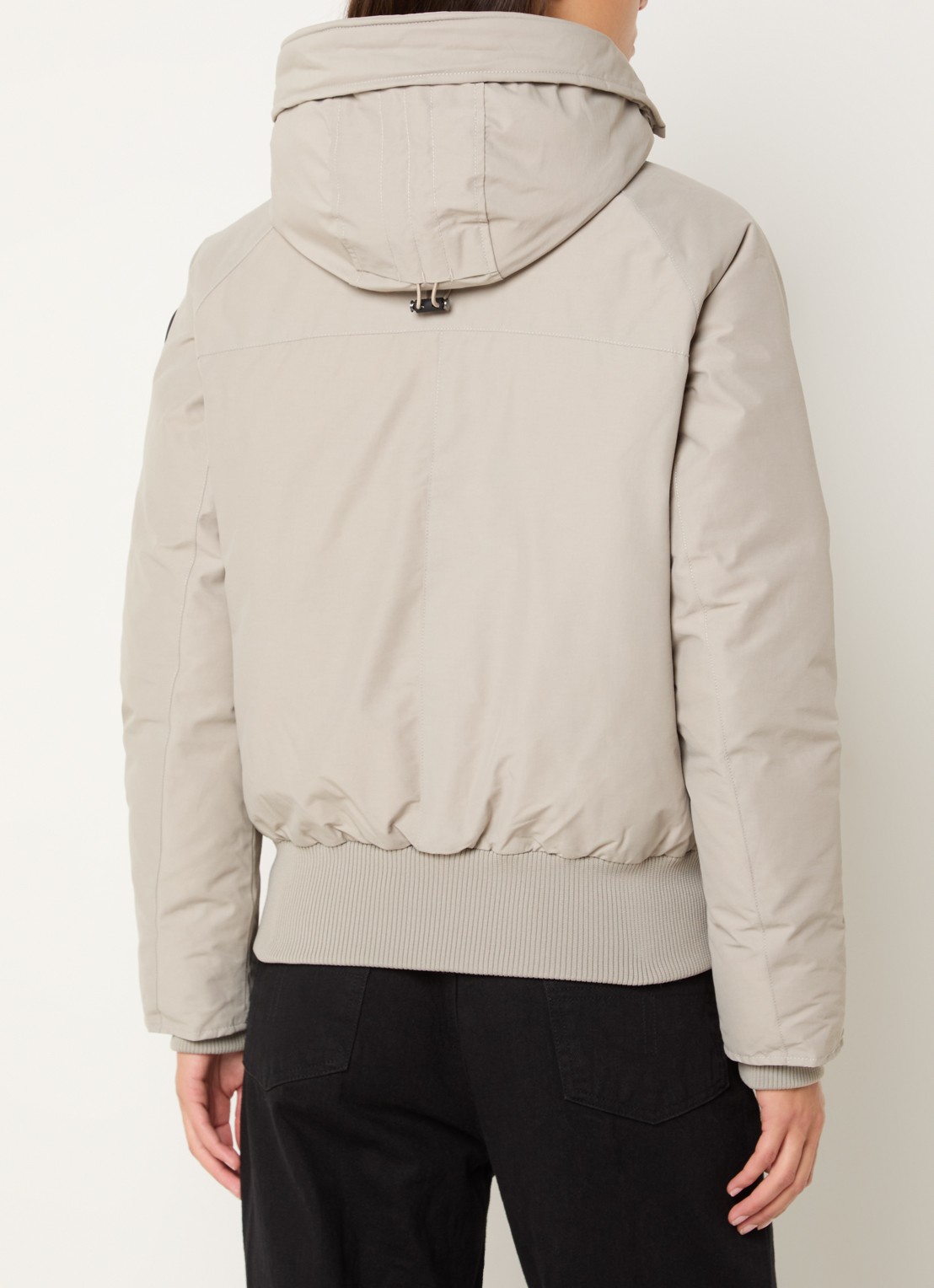 Airforce Gewatteerde jas met ritszakken en capuchon - achterkant 3 beige