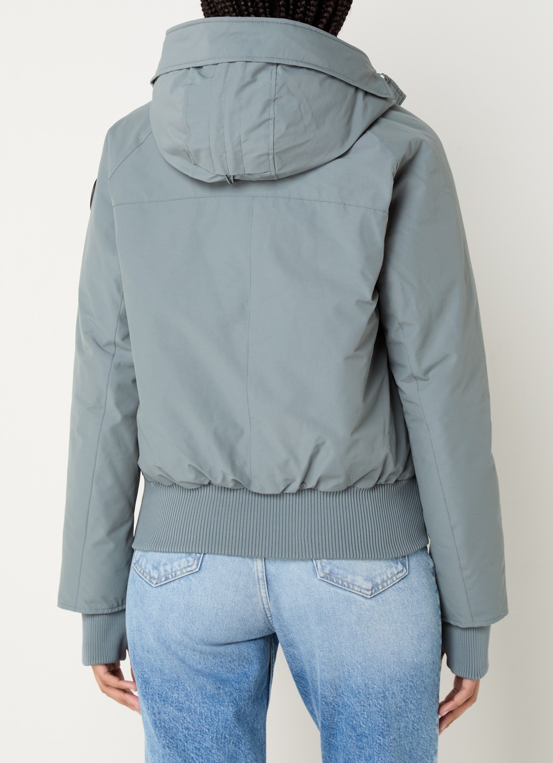 Airforce Gewatteerde jas met ritszakken en capuchon - achterkant 3 blauw