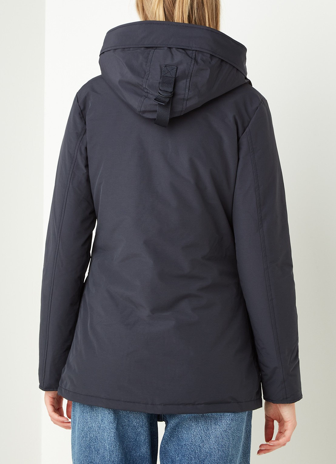 Airforce Gewatteerde parka met capuchon - achterkant donkerblauw