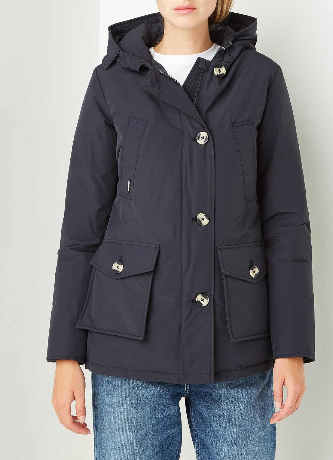 Airforce Gewatteerde parka met capuchon - detail 2 donkerblauw