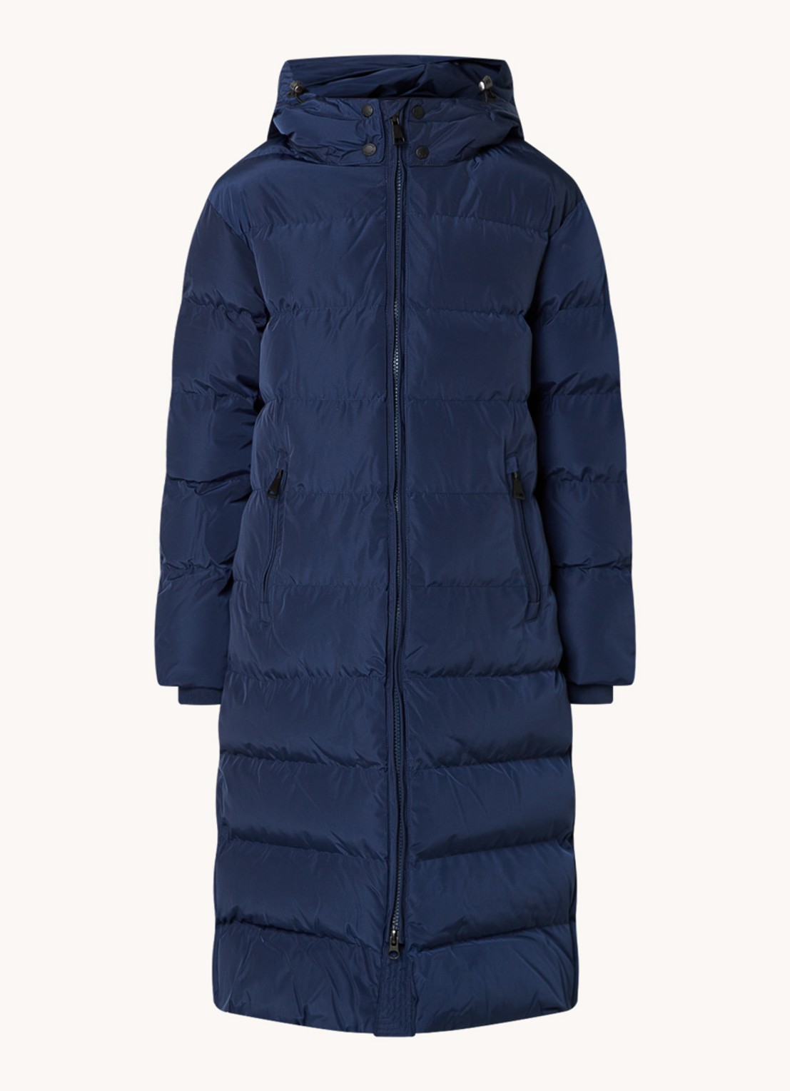 Airforce Grace gewatteerde jas met capuchon - voorkant donkerblauw