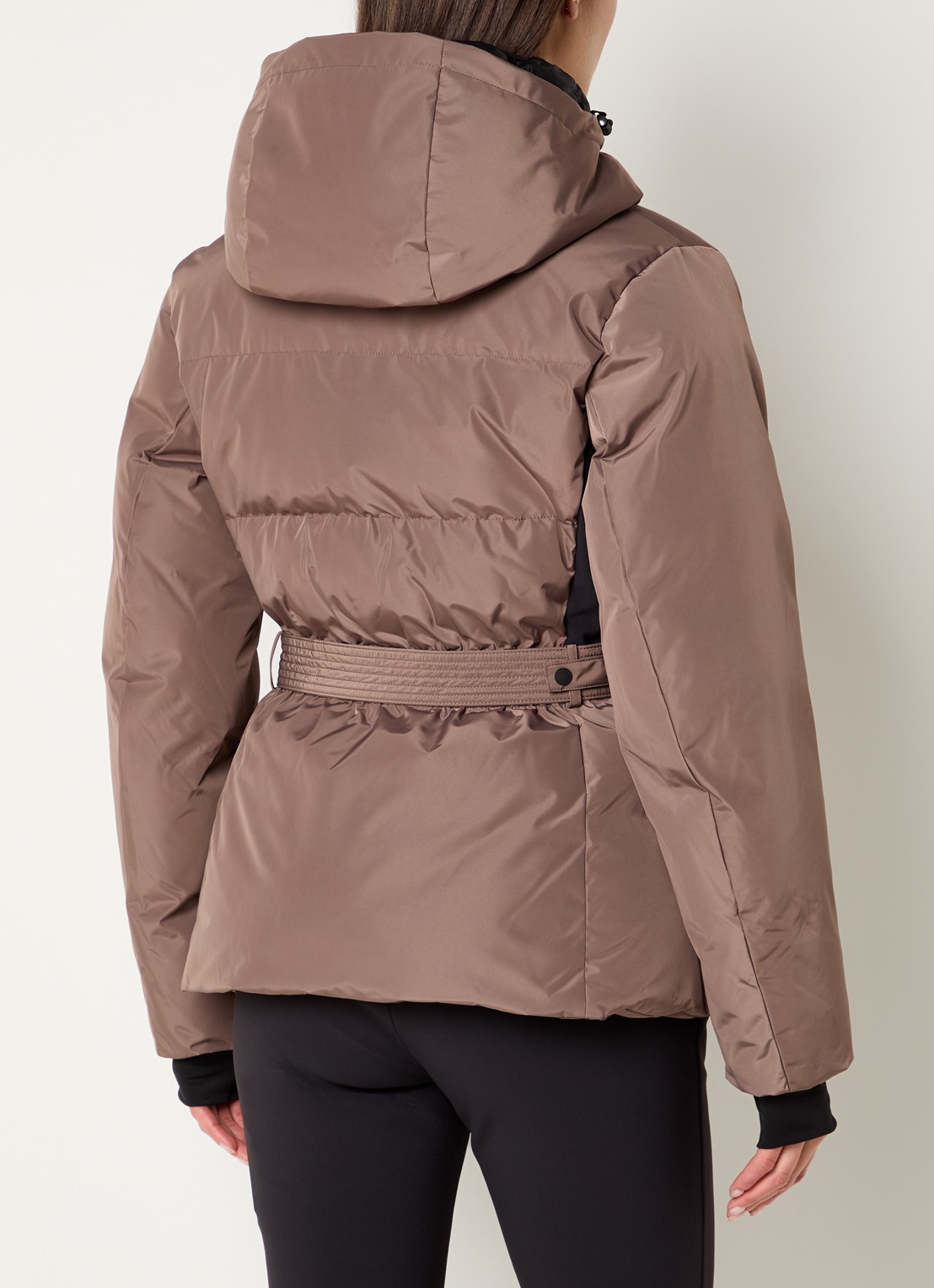 Airforce Hogadon ski-jas met ceintuur en waterafstotende coating - achterkant lichtbruin
