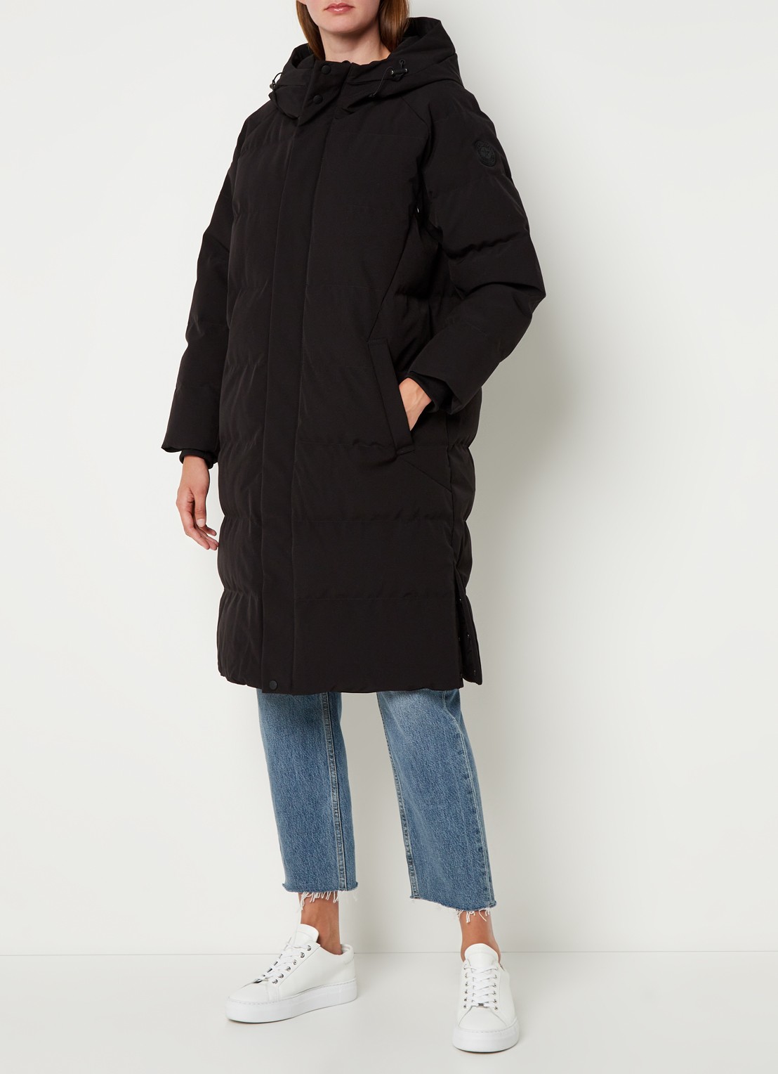 Airforce Janet gewatteerde parka van  polyester - detail zwart