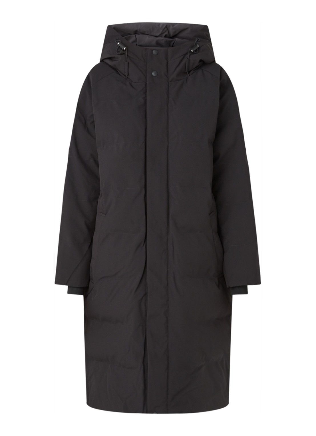 Airforce Janet gewatteerde parka van  polyester - voorkant 3 zwart