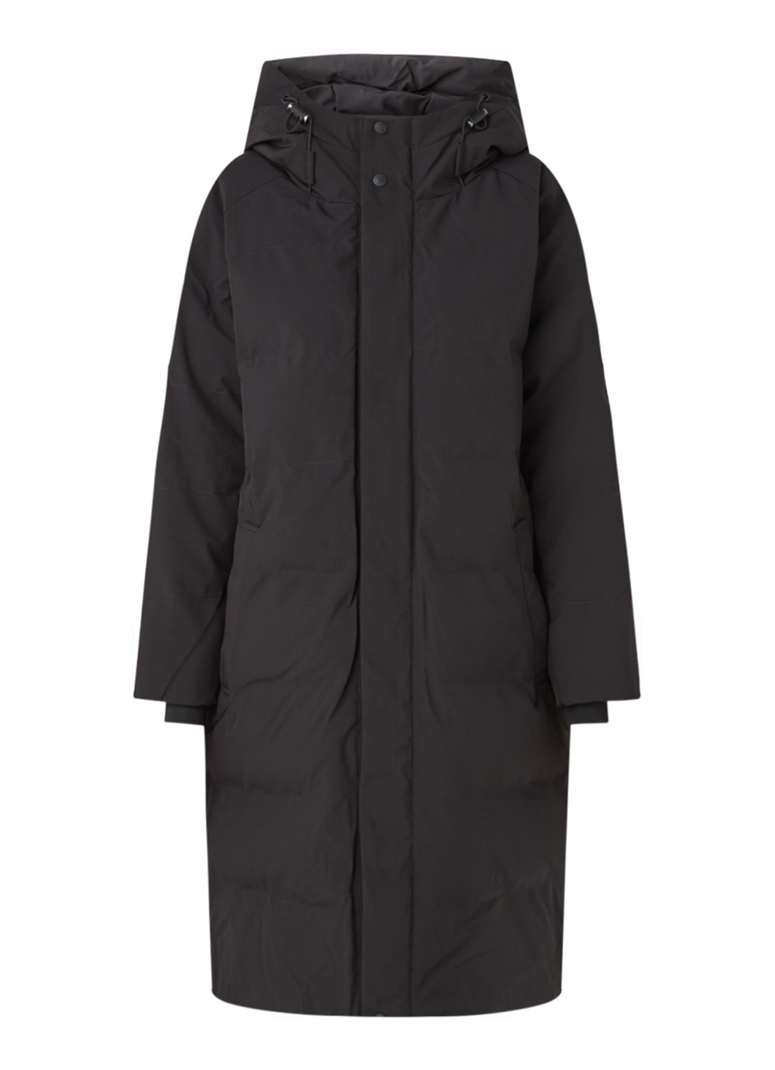 Airforce Janet gewatteerde parka van  polyester - voorkant 4 zwart