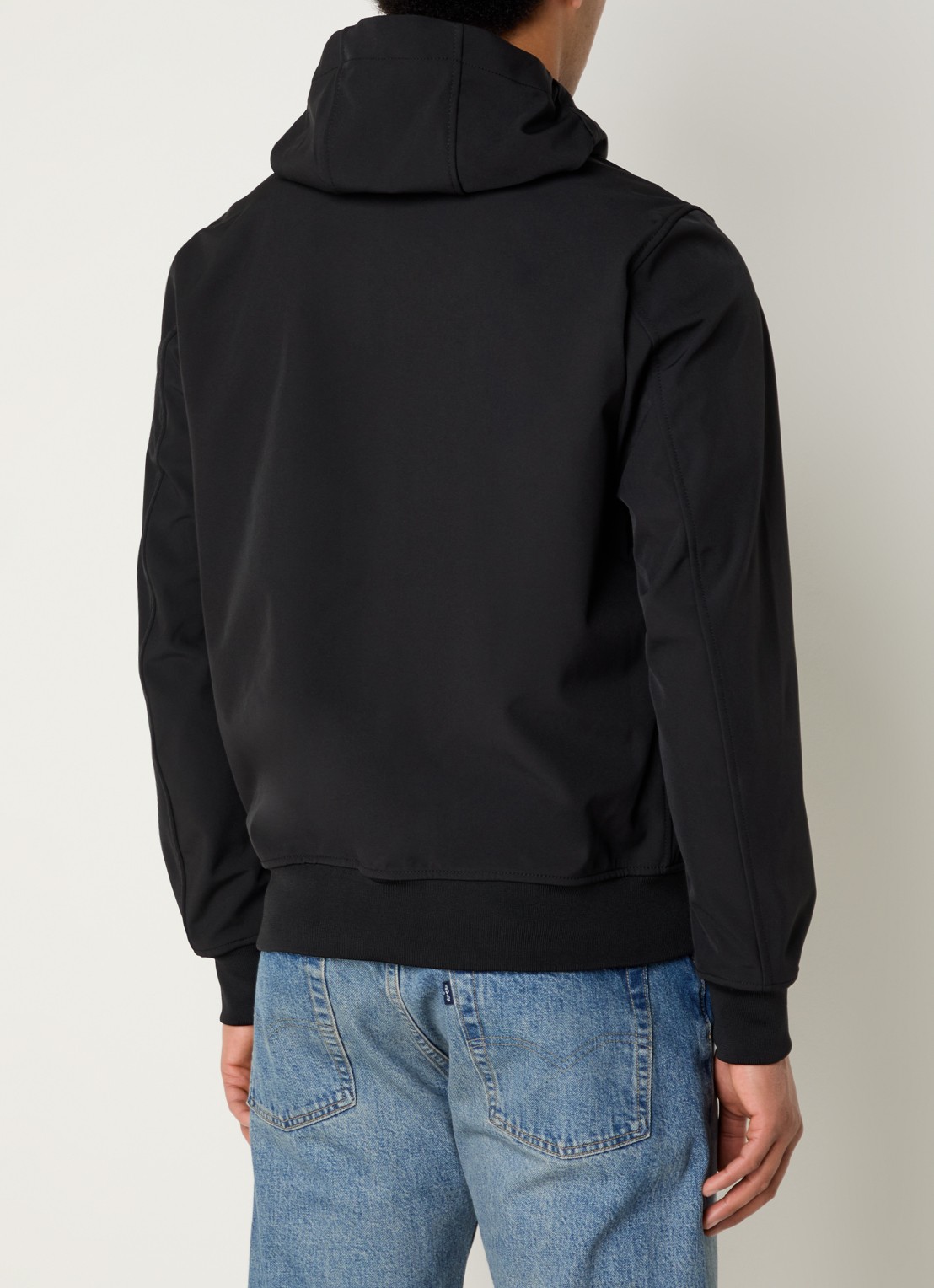 Airforce Javi softshell jack met capuchon en ritszakken - achterkant 4 zwart