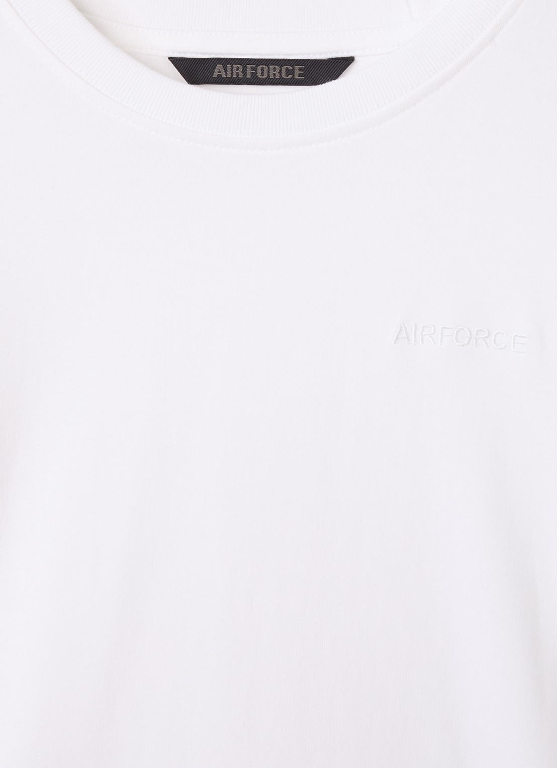 Airforce Longsleeve met logo - detail 3 wit