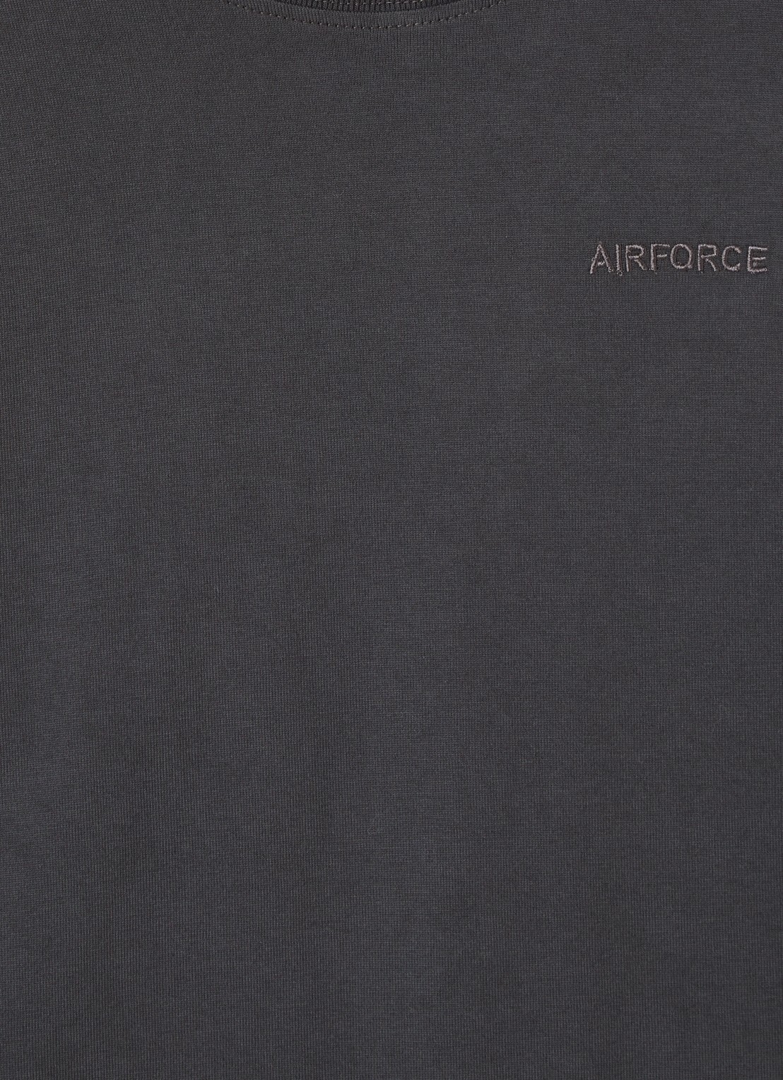 Airforce Longsleeve met logo - detail 3 antraciet