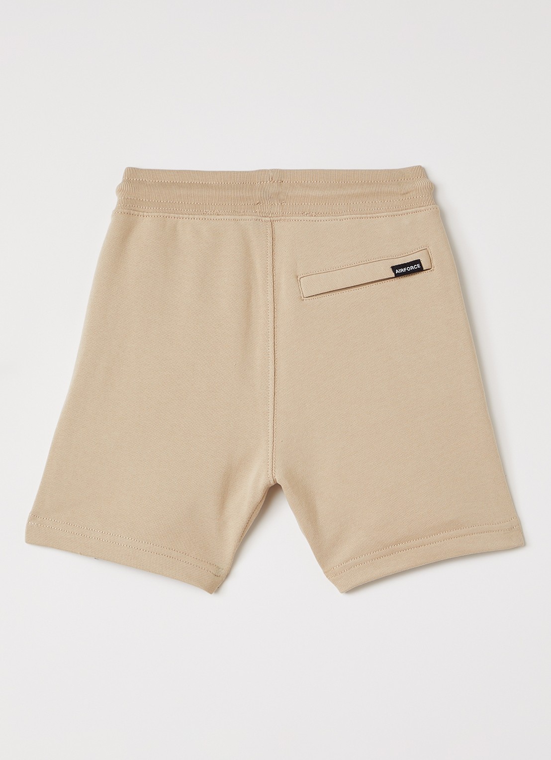 Airforce Loose fit korte joggingbroek - voorkant 4 beige