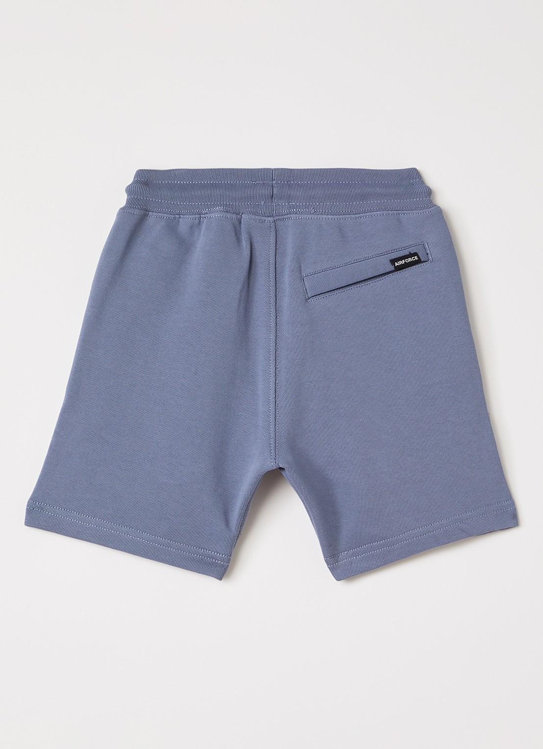 Airforce Loose fit korte joggingbroek - voorkant 2 staalblauw