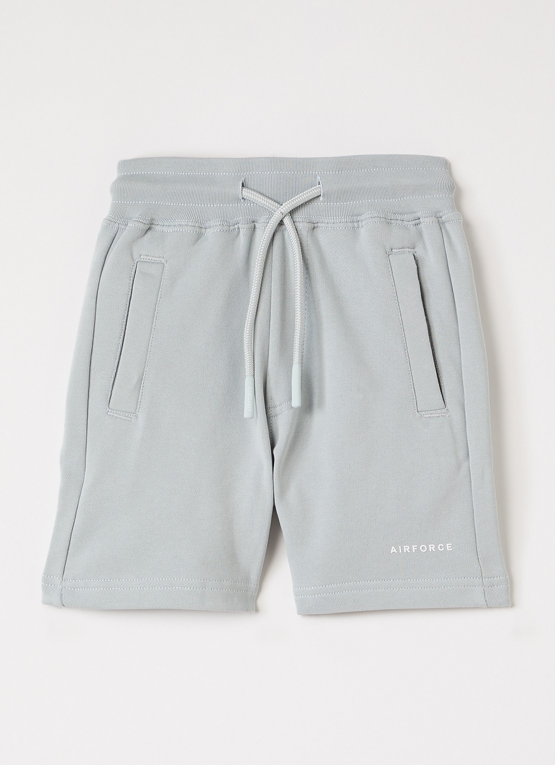 Airforce Loose fit korte joggingbroek - voorkant lichtgrijs