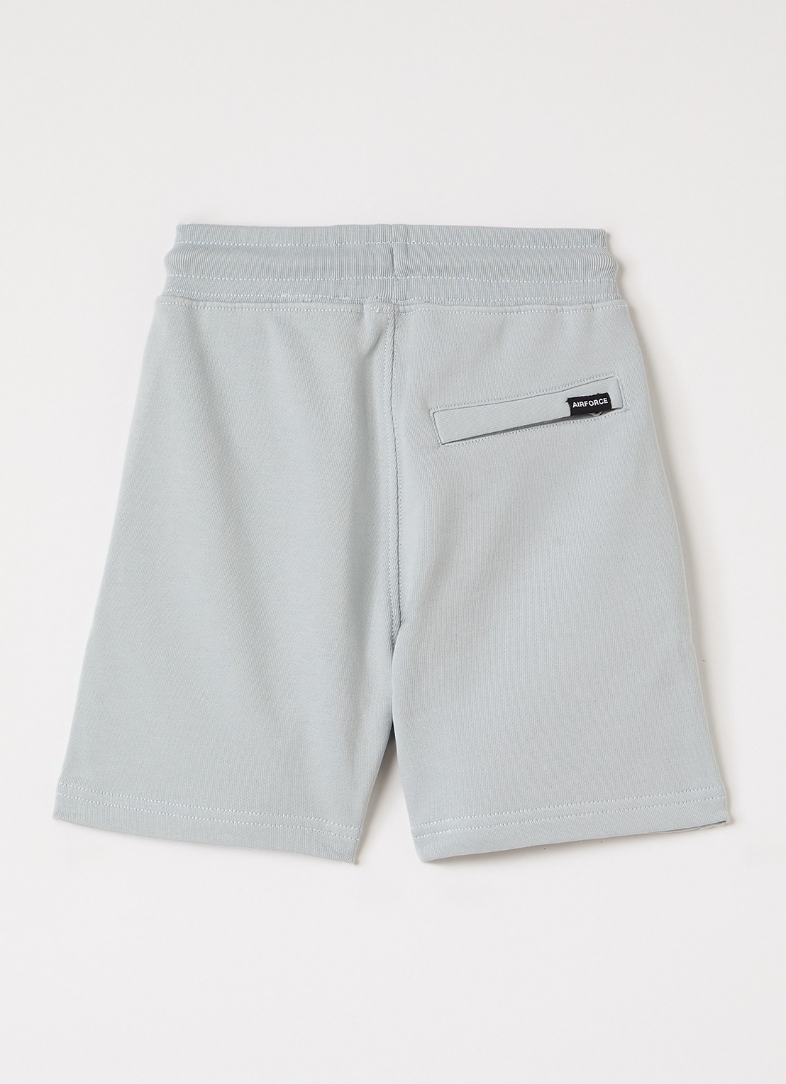 Airforce Loose fit korte joggingbroek - voorkant 2 lichtgrijs