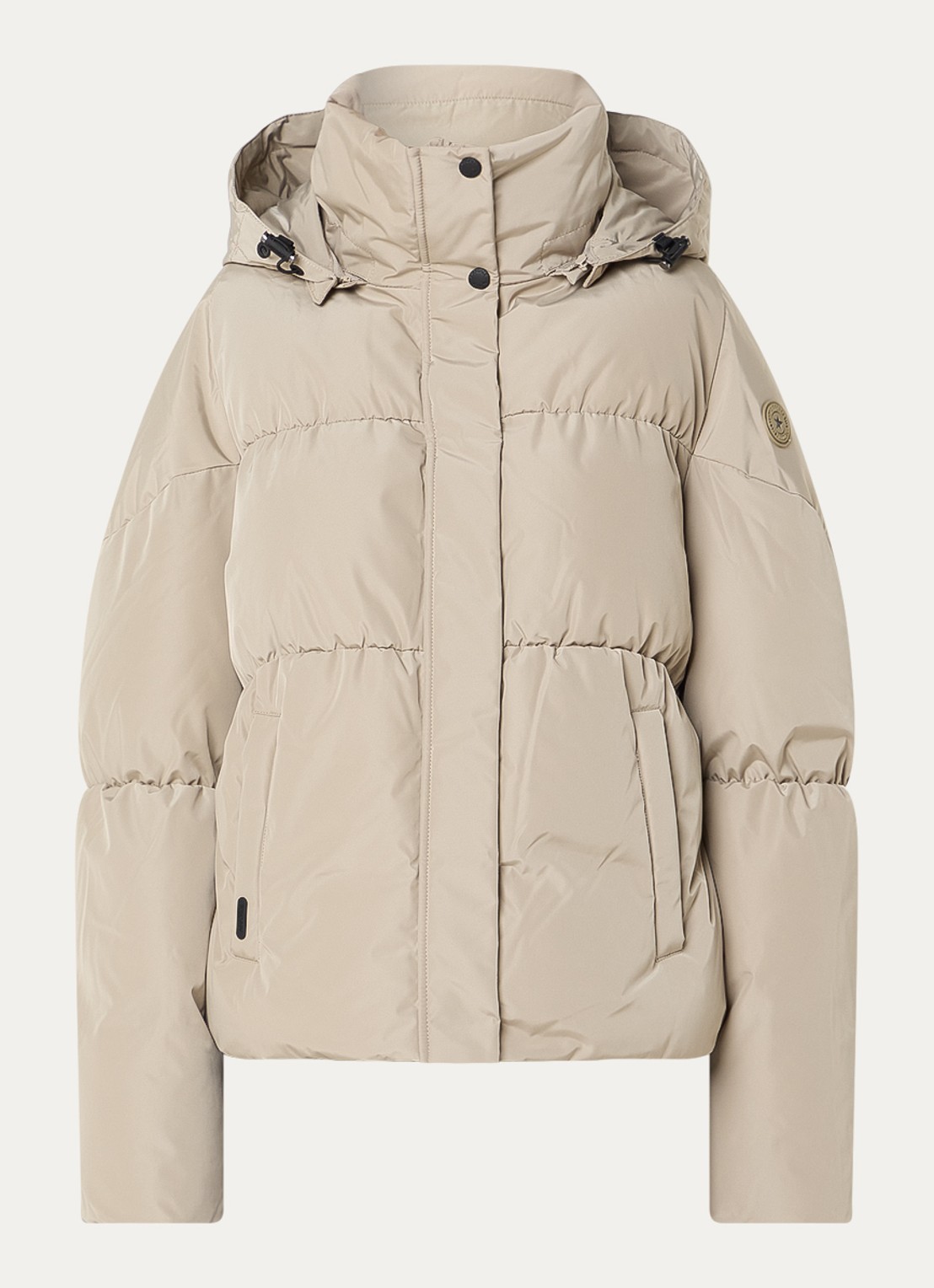 Airforce Maya puffer jack met steekzakken - voorkant creme