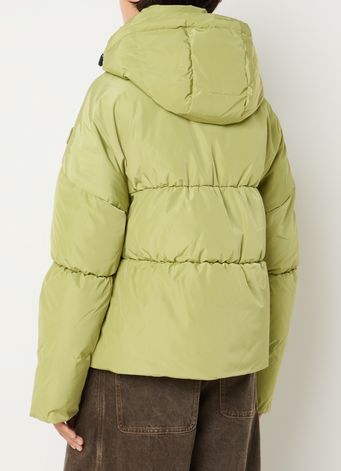Airforce Maya puffer jack met steekzakken - achterkant 2 felgroen