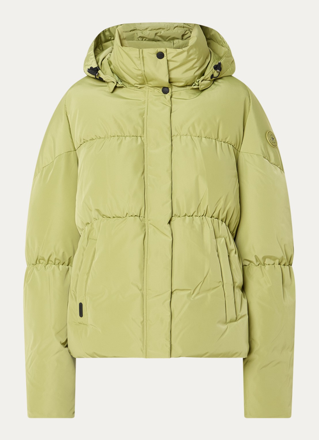 Airforce Maya puffer jack met steekzakken - voorkant 3 felgroen