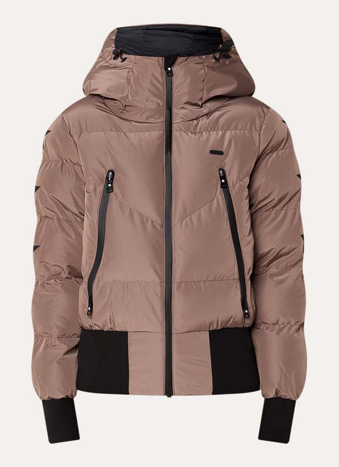 Airforce Nashoba ski-jas met capuchon en waterafstotende coating - voorkant 5 lichtbruin