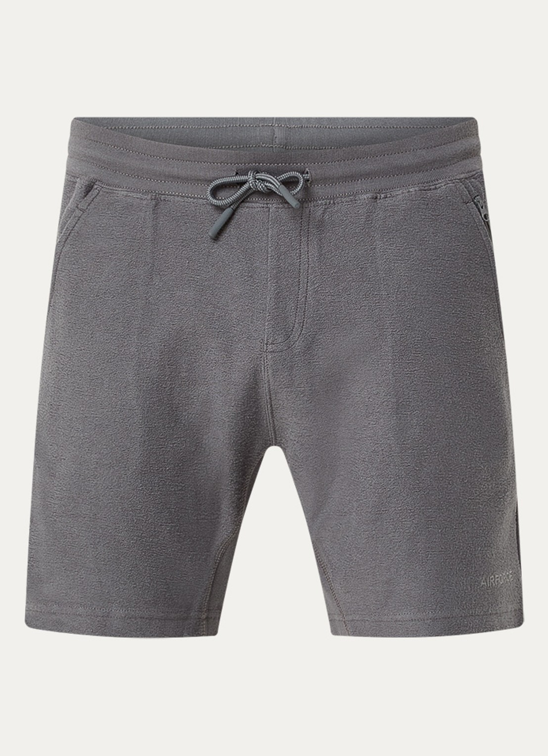 Airforce Regular fit korte joggingbroek van  katoen - voorkant grijs