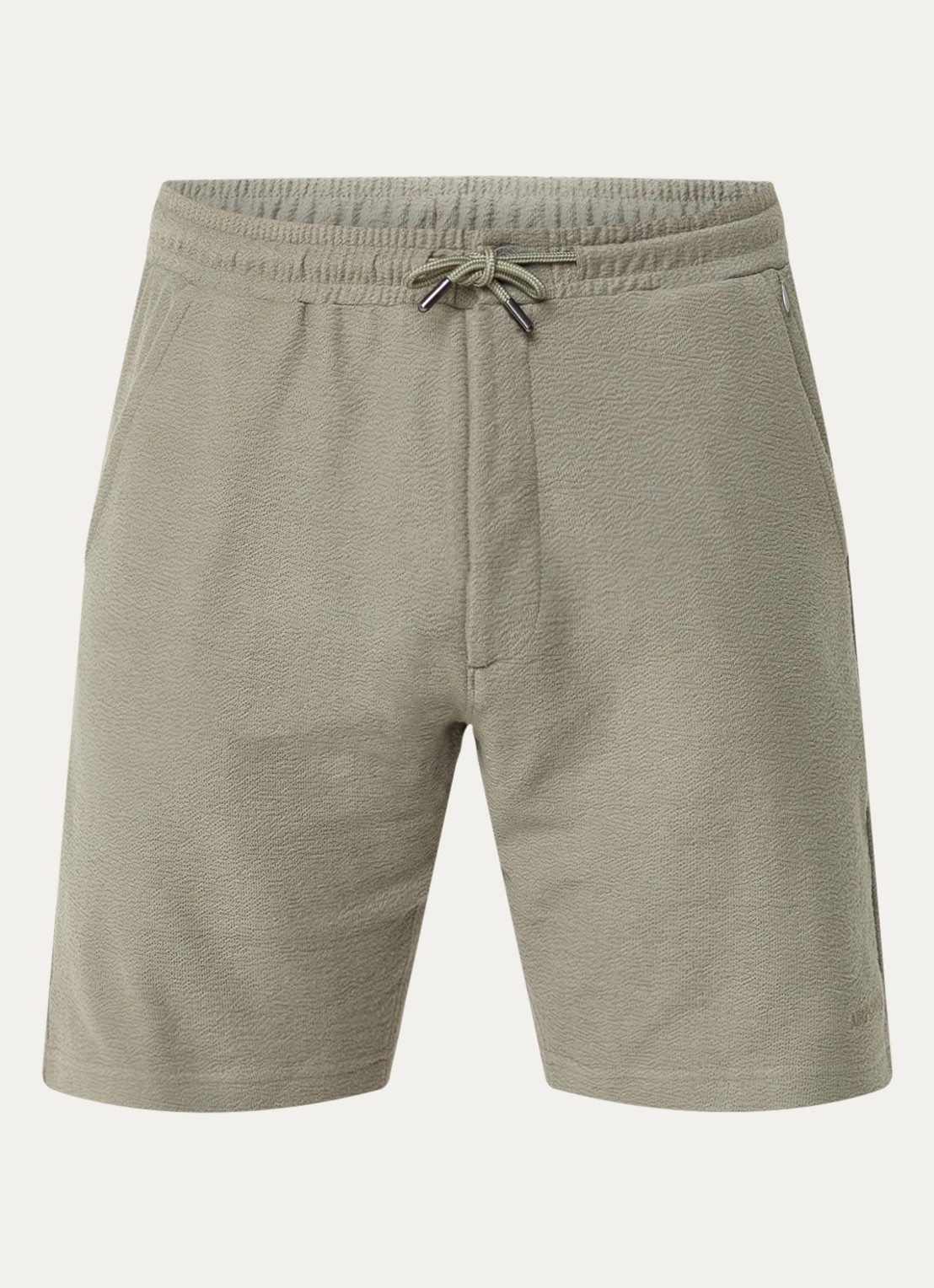 Airforce Regular fit korte joggingsbroek van  katoen - voorkant 2 olijfgroen