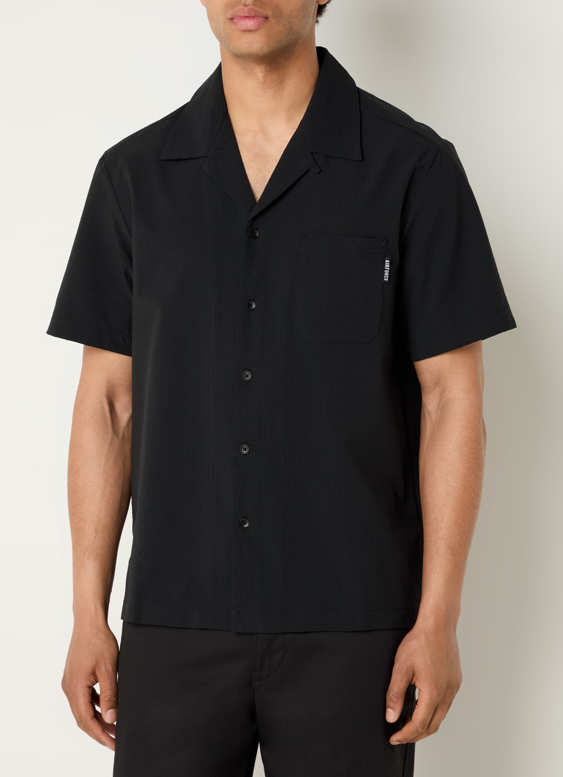Airforce Regular fit overhemd met borstzak - detail 4 zwart