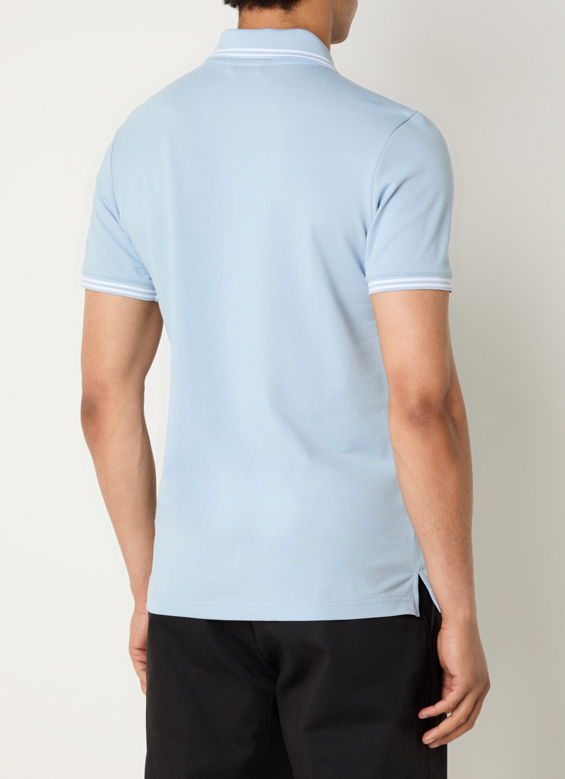 Airforce Regular fit polo met logoprint - achterkant 4 blauwgrijs